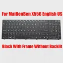 Английская клавиатура для ноутбука US для MaiBenBen X556, черная с рамкой без подсветки, Новинка (art.: 3920c57ba4767)